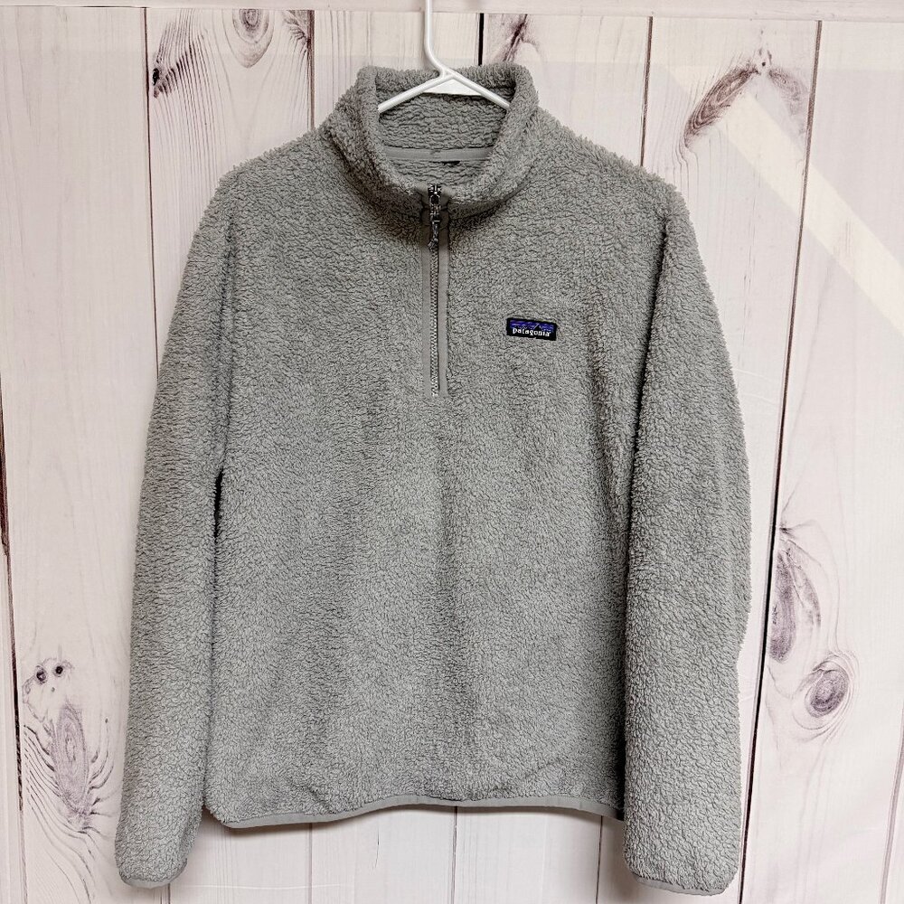Patagonia Women’s Los Gatos‎ 1/4 Zip Gray Fleece XL EUC